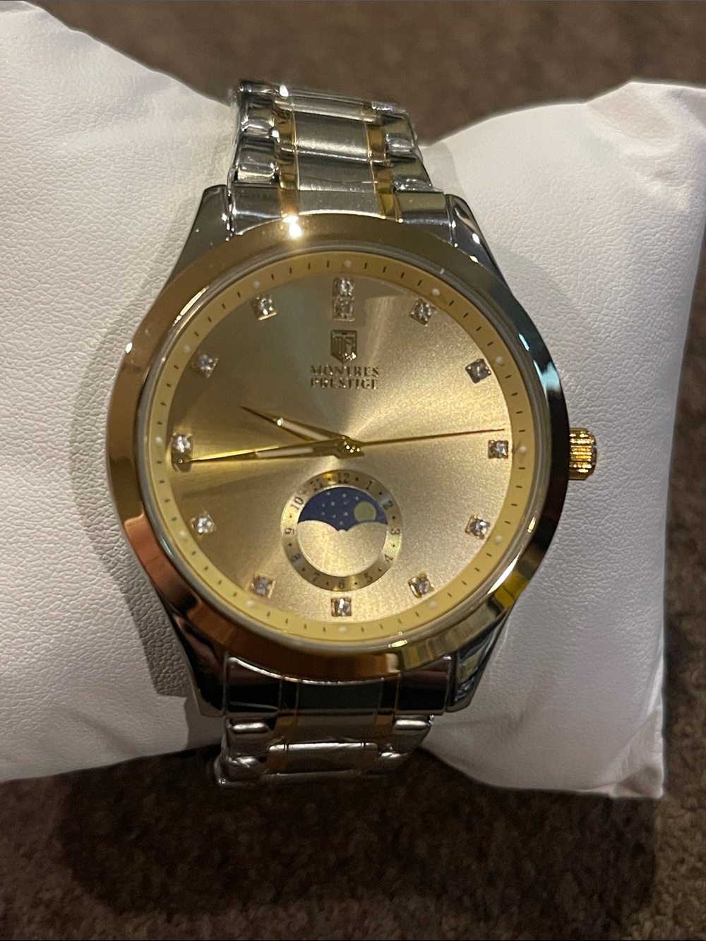 Two-Tone Gold & Silver Moonphase Men's Watch by Invicta MPW-0367